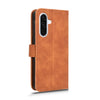 For Samsung Galaxy A36 5G Skin Feel Magnetic Flip Leather Phone Case(Brown)