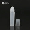 8ml 10pcs Frosted Roller Ball Empty Bottle Plastic Portable Perfume Roller Ball Bottle Essential Oil Dispenser Bottle()