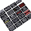 10PCS Hook and Loop Fastener Armband English Letter Embroidery Banner Color Random Delivery