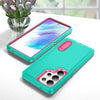 For Samsung Galaxy S25 Ultra 5G Rugged PC Hybrid Silicone Phone Case with Holder(Light Green+Rose Red)