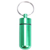 10pcs Portable Sealed Waterproof Aluminum Alloy First Aid Pill Bottle with Keychain(Green)