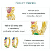 S925 Sterling Silver Gold Plated Zircon Colorful Earrings(BSE974)