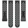 For Garmin Forerunner 55 20mm Folding Magnetic Clasp Silicone Watch Band(Black)