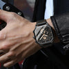 BINBOND B6577 30M Waterproof Luminous Square Quartz Watch, Color: Rose Gold-Black-Rose Gold