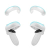 1 Pair  Controller Grip Anti-collision Silicone Ring for Meta Quest 2(Transparent)