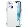 For iPhone 15 Nano Lens Cover Liquid Silicone Phone Case(White)