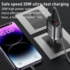 Yesido YC47 USB-C / Type-C + USB Travel Charger with 1m USB-C / Type-C to 8 Pin Cable, EU Plug (White)