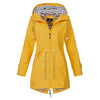 Women Waterproof Rain Jacket Hooded Raincoat, Size:S(Yellow)