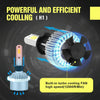2 PCS S2 H1 18W 6000K 1800LM IP65 2 COB LED Car Headlight Lamps, DC 9-30V(Cool White)