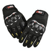 Motorcycle Gloves Men Riding Racing Anti-Slip Hard Shell Outdoor Full Finger Touchscreen Gloves, Size: Average(Black)