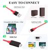 2m 1080P 8 Pin to HDMI Adapter Cable, Compatible with iPhone to HDMI Adapter(Red)