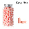 120pcs /Box Memory Foam Earplugs Student Dormitory Sleeping Noise Reduction Soundproof Earplugs(Pink)