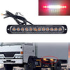 DC12V-24V / 36W Car Truck Emergency Strobe Flash Warning Light 12LEDs Long Ultra-thin Side Lights(Red + White + Red)