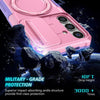 For Samsung Galaxy S25 5G Sliding Camshield MagSafe Holder TPU Hybrid PC Phone Case(Purple Pink)