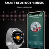 SK7Plus 1.28 inch IPS Screen Leather Strap Smart Watch, Support Bluetooth Call/Sleep Monitoring(Black)