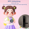 Changing Case Electronic Watch Mini Cartoon Alarm Clock Waterproof Watch(Girl)