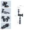 7 inch Adjustable Friction Articulating Magic Arm + Large Claws Clips (Black)