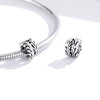 S925 Sterling Silver Simple Seaweed Beads DIY Bracelet Necklace Accessories