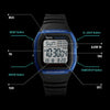 SKMEI 1278 Fashionable Outdoor 50m Waterproof Digital Watch Student Sports Wrist Watch Support 5 Group Alarm Clocks (Titanium)