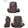 BULL CAPTAIN 076 Retro Leather Mobile Phone Waist Bag Men Leather Messenger Bag(Brown)