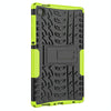 For Samsung Galaxy Tab A7 Lite Tire Texture Shockproof TPU+PC Protective Case with Holder(Green)