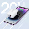 J0YROOM TCF05 20W USB+USB-C/Type-C Dual Interface Fast Charger Set, Specification:EU Plug(White)
