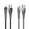 REMAX RC-150i KAWAY Series 1m 2.4A USB to 8 Pin Aluminum Alloy Braid Fast Charging Data Cable (Black)