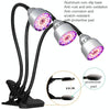 LED Clip Plant Lamp USB Remote Control Dimming Grow Light, Style: Four Head(Full Spectral)
