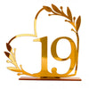 Acrylic Home Decor Wedding Digital Dinning Table Number Plate Seat Sign DIY Mirror Table Setting, Number: 19
