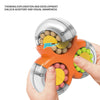 4 PCS  Rotating Magic Beans Decompression Educational Toys Children Fingertip Magic Cube Toys(Triangle Turquoise)
