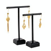 2 PCS Plastic T-shaped Jewelry Holder Earring Storage Display Stand(2 In 1 Black)