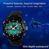 SKMEI 1016 Multifunctional Men Outdoor Sports Noctilucent Waterproof Double Digital Watch (Red + Black)