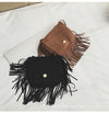 Mini Messenger Bag Cute Tassel Design Kids Coin Purses Children Handbags Shoulder Bags(Black)