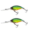 CB033/E 2pcs Inner Laser Deep Dive Sea Fishing Rock Fat Fake Bait Plastic Stiff Bait