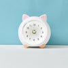 LED Night Light Cartoon Clock Desktop Animal Piggy Bank(Cat)