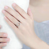 2 PCS Alloy Lucky Circle Diamond Halo Rings, Ring Size:8(White)