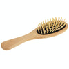 Natural Wooden Massage Hair Comb with Rubber Base & Wooden Brush, Size: Medium(Black)