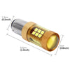 2 PCS 1157/BAY15D 10W 1000 LM Car Turn Lights with 28 SMD-3030 LED Lamps, DC 12V(Gold Light)
