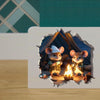 3D Cartoon Mouse Wall Stickers Home Kitchen Animal Decorative Decals, Model: CT70164G-T