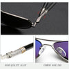 Men Oversized Aviation Metal Frame Spring Temple Polarized Sunglasses Male  Pilot Male Driving Sun Glasses(Gun Grey Frame)