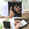 360 Degree Rotation Silicone Protective Cover with Holder and Hand Strap and Long Strap for iPad mini 1 / 2 / 3(Black)