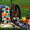 CLS 7-In-1 Outdoor 201 Stainless Steel Cookware Set Picnic Kitchenware Portable Handbag Picnic Bag(Coffe)
