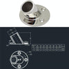 60 Degree Round Pipe Seat 316 Stainless Steel Corrosion-Resistant Marine Tube Seat, Specification: 22mm 7/8 inch