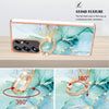 For Samsung Galaxy S25 Ultra 5G Electroplating Marble IMD TPU Phone Case with Ring Holder(Green 003)