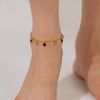OPK GZ197 Simple Geometric Cross Stainless Steel Anklets(Gold)