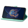 For  Asus Zenfone 8 Flip Mandala Embossing Pattern Horizontal Flip Leather Case with Holder & Card Slots & Wallet & Lanyard(Green)