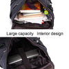 Outdoor Travel Man Canvas Double Shoulder Backpack Student Schoolbag(Grey)
