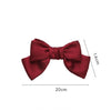 5 PCS Satin Bow Hairpin Back Head Hair Accessories, Colour: Dark Green