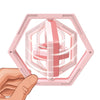 2 PCS Hexagonal 3D Infinite Flip Finger Decompression Educational Toy(Pink)