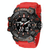SMAEL 8080 Outdoor Sports Waterproof Multifunctional Glowing Double Dial Watch(Red)